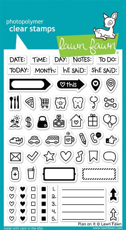 Lawn Fawn Plan On It clear stamps