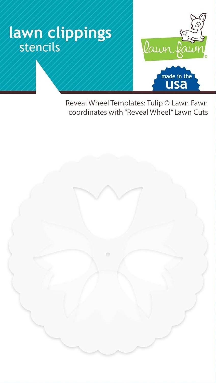 Lawn Fawn reveal wheel templates tulip LF2253