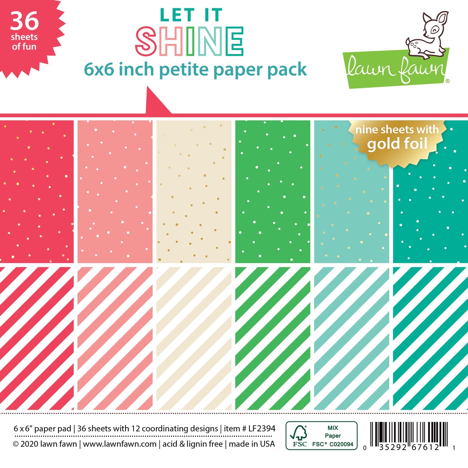 Lawn Fawn Let it Shine Paper Pack LF2394