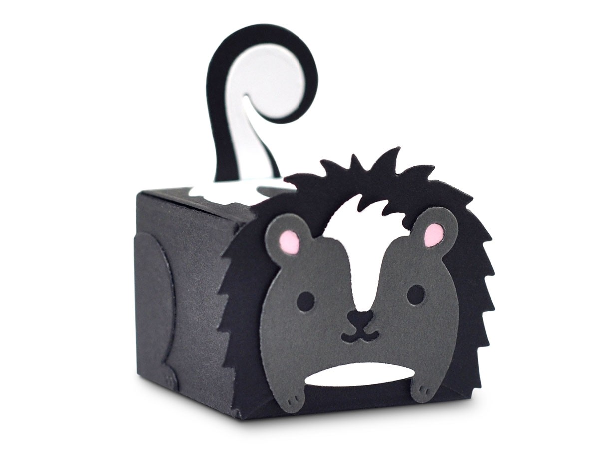 Lawn Fawn tiny gift box skunk add-on LF2737