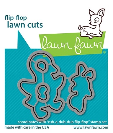 Lawn Fawn rub-a-dub-dub flip-flop - lawn cuts LF2777
