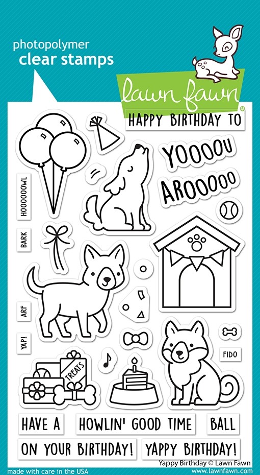 Lawn Fawn yappy birthday LF3158