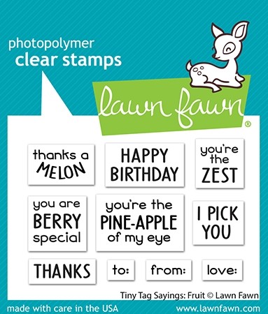 Lawn Fawn tiny tags sayings: fruit LF3171