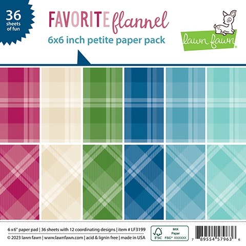 Lawn Fawn favorite flannel petite paper pack LF3199