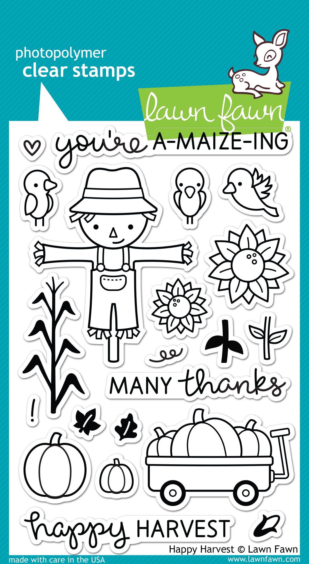 lawn fawn happy harvest clear set