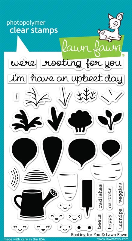 Lawn Fawn Rooting for You clear stamps