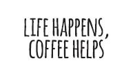5704c - Life Happens, Coffee Helps rubber stamp