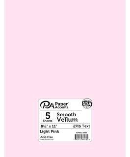 Paper Accents Vellum 8x11 27lb Light Pink 5pc