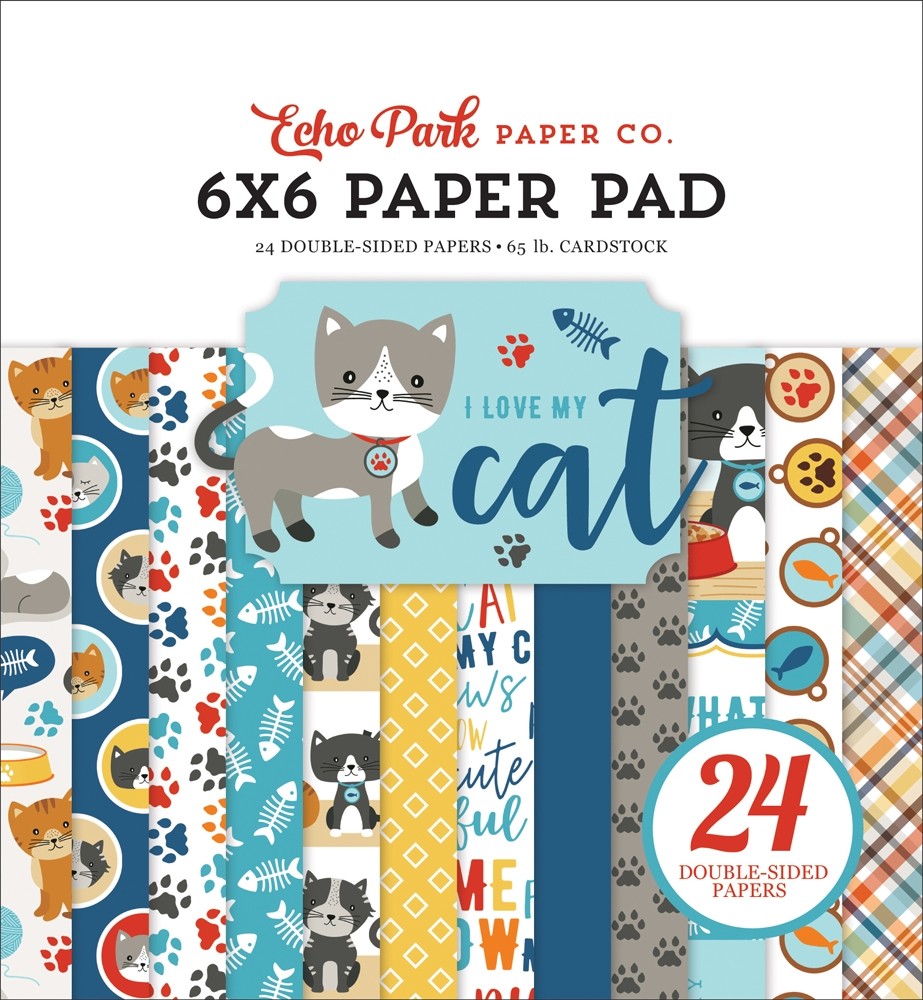sale - Echo Park I love my cat paper pad 6x6