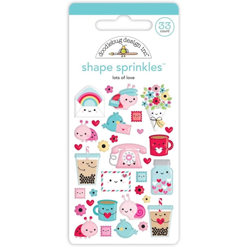 Doodlebug Sprinkles Lots of Love Stickers