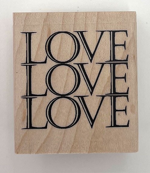 Love Love Love rubber stamp ioB3972