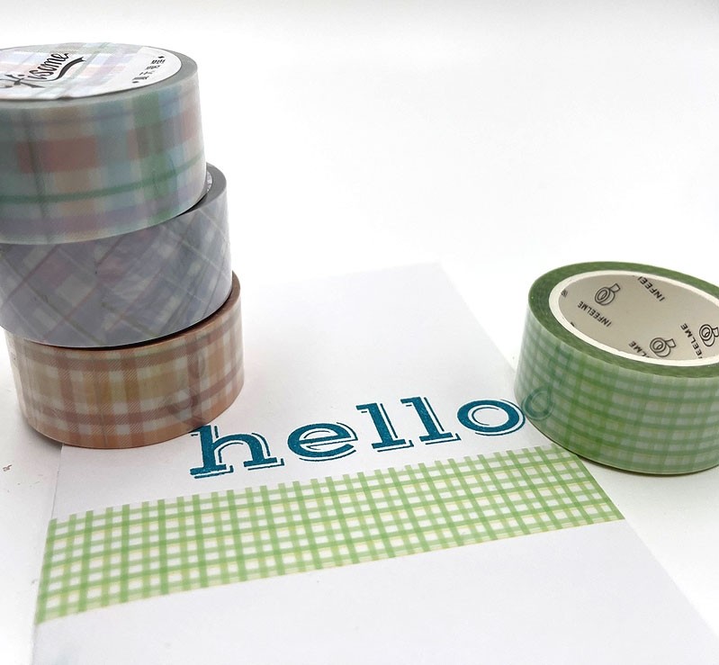 SALE -Spring Masking Tape - Lavendar Plaid