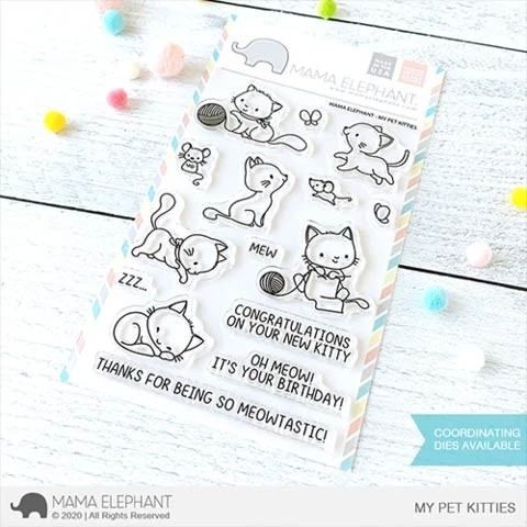 Mama Elephant MY PET KITTIES Clear Stamp Set