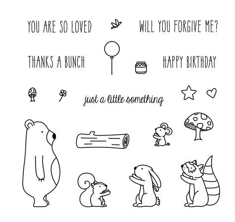 Mama Elephant Woodland Gifts Clear Set