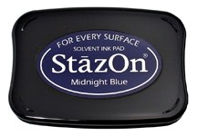 Midnight Blue StazOn Solvent Ink Pad
