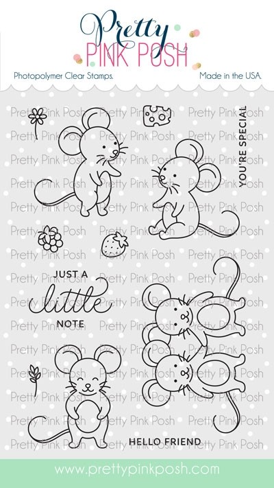 Pretty Pink Posh Mouse Friends stamp set