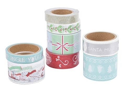 SALE - Martha Stewart Washi Tape Set - silver and blues