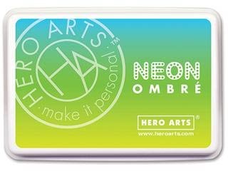 Neon Chartreuse to Blue Ombre Pad