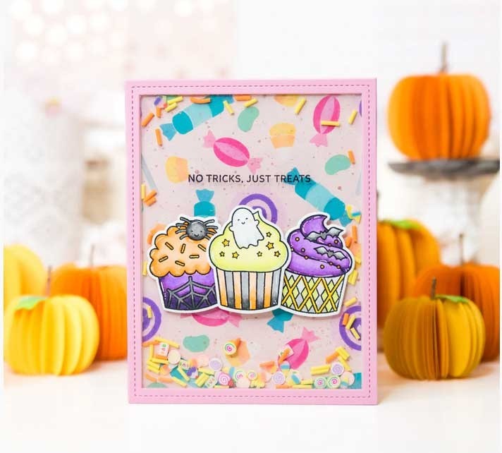 Pretty Pink Posh Halloween Cupcakes stamp set