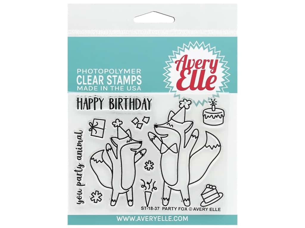 sale - Avery Elle Party Fox Stamp and Die