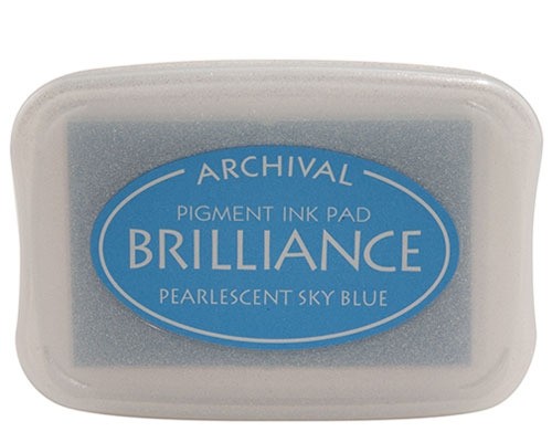Pearlescent Sky Blue Brilliance Pigment Ink Pad