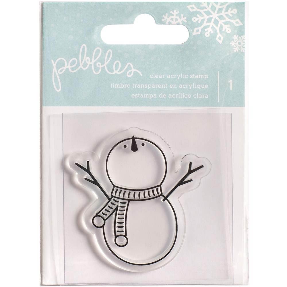 Pebbles Snowman Stamp