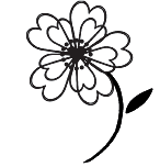 Petal Heart Flower (1019f)