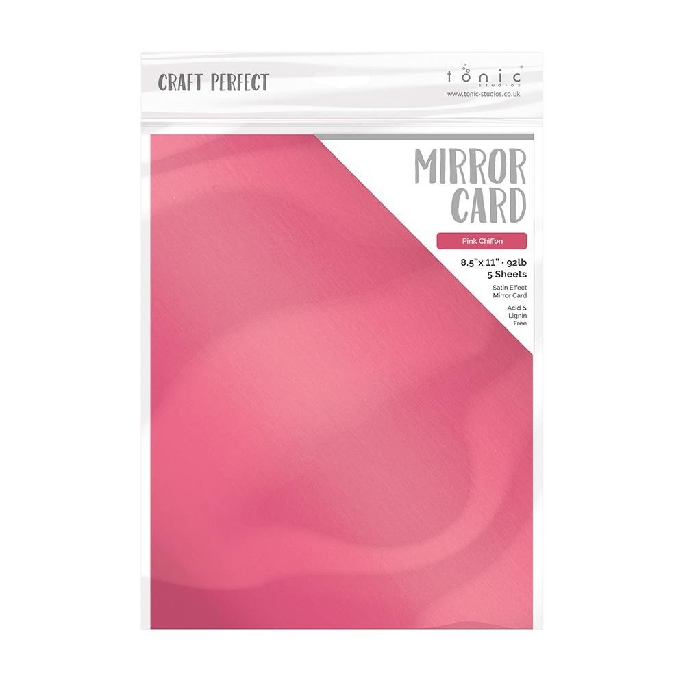 Pink Chiffon Satin Craft Perfect Mirror Cardstock 8.5X11