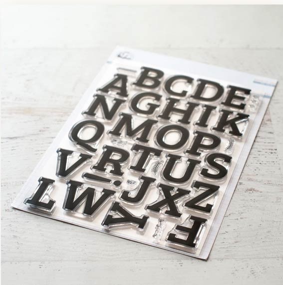 Pink Fresh Adore Alpha Stamp Set