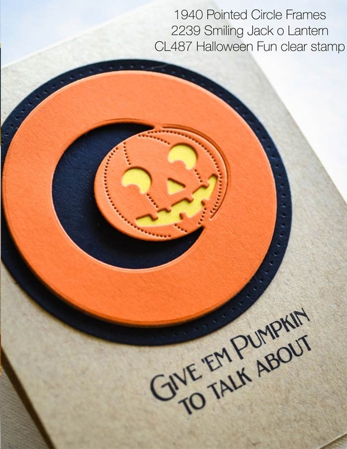 Poppy Stamps Smiling Jack o Lantern craft die 2239