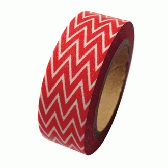 Red chevron washi tape