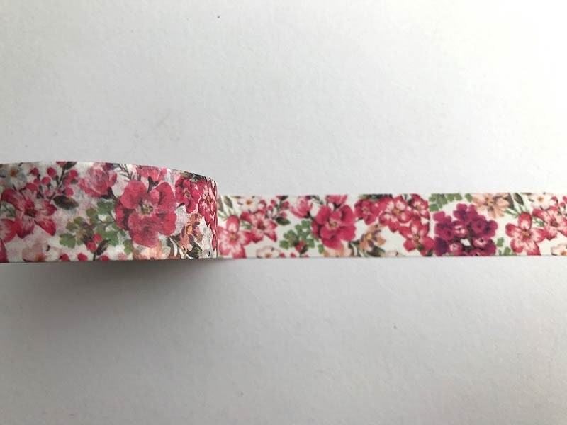 Red Floral Washi Tape