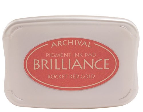 Rocket Red Gold Brilliance Pigment Ink Pad