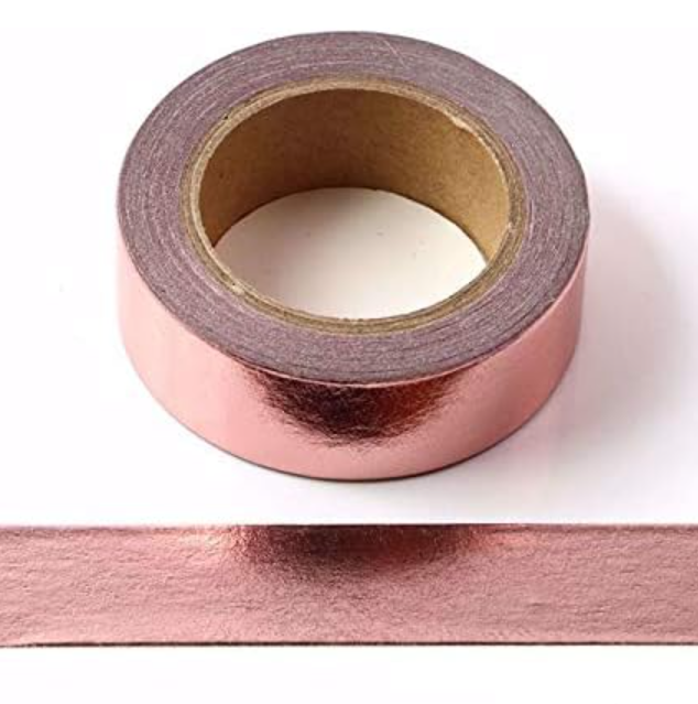Metallic Rose Gold Foil Washi Tape