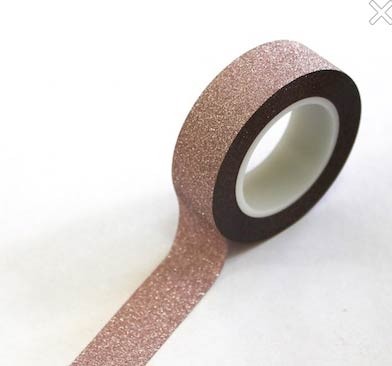 Rose Gold Glitter Washi Tape