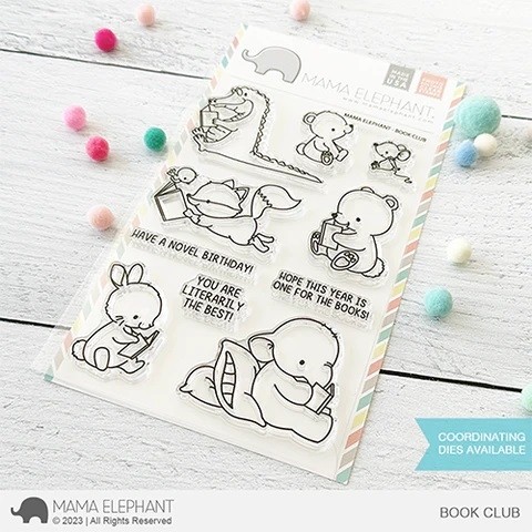 Mama Elephant Book Club Stamp set