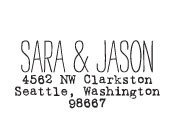 Sara & Jason Custom Stamp