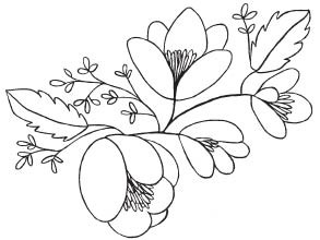 Savvy Stamps Peony Branch 1623h
