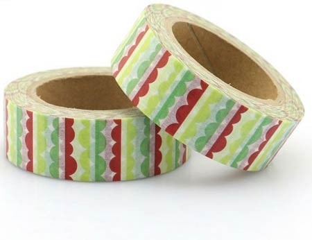 Scalloped Stripes Washi Tape