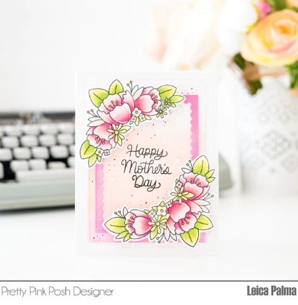 Pretty Pink Posh Floral Corners Stamp Set