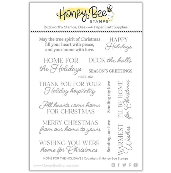 Honey Bee Home For The Holidays - 4x5 Stamp Set
