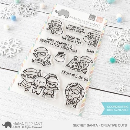 Mama Elephant Secret Santa Stamp Set