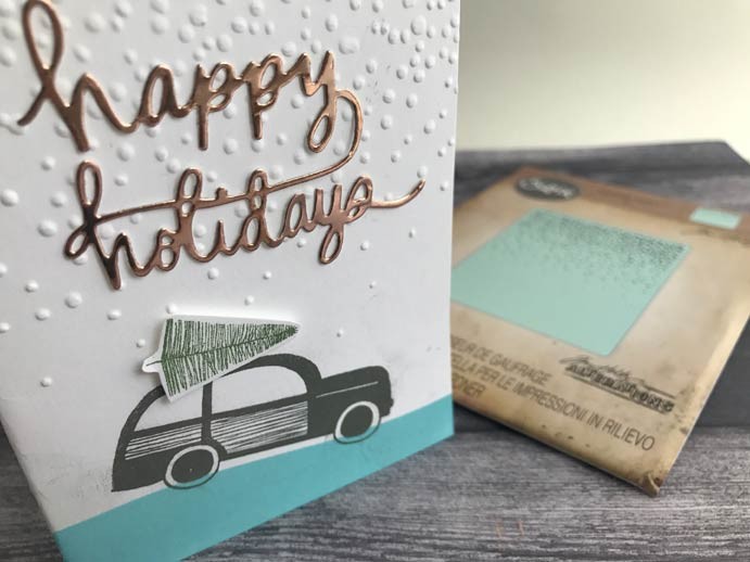 Sizzix Snowfall and Speckles Embossing Folder