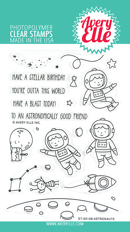sale - Avery Elle Astronauts Clear Stamps and Dies