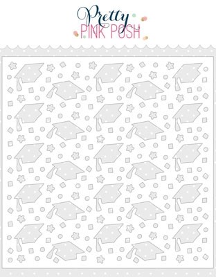 Pretty Pink Posh Graduation Stencil