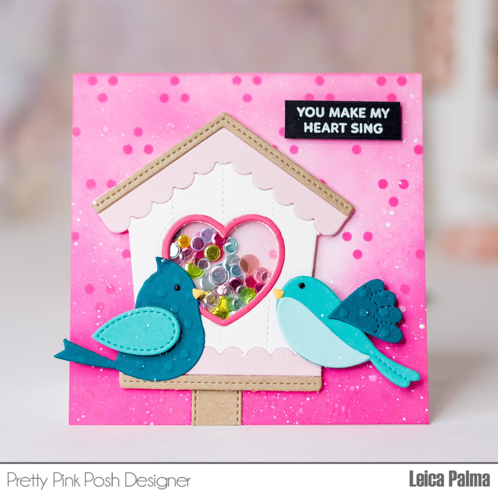 Pretty Pink Posh Stitched Birds 