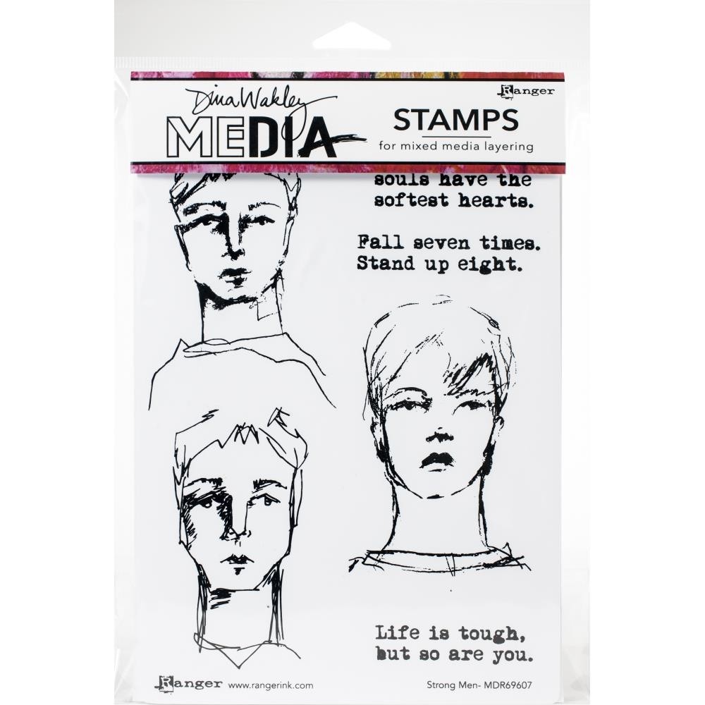 sale - Dina Wakley Strong Men Stamp Set MDR69607