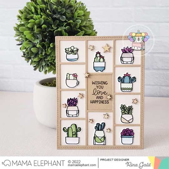 Mama Elephant Grid Planter creative cuts