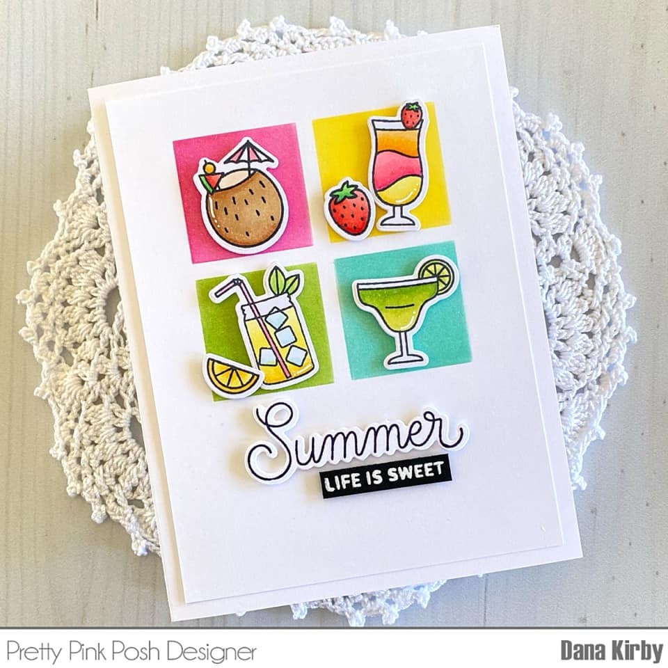 Pretty Pink Posh Summer Drinks stamp set