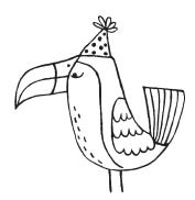 Savvy Stamps toucan rubber stamp1621d